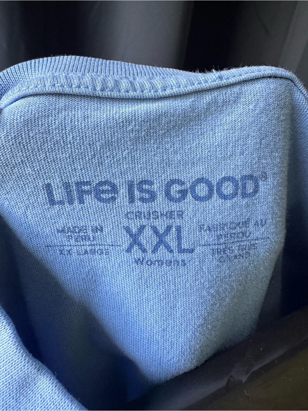 Life Is Good Women’s Flying Doodle Short Sleeve Crusher Tee Blue Size XXL - Picture 2 of 9